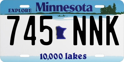 MN license plate 745NNK