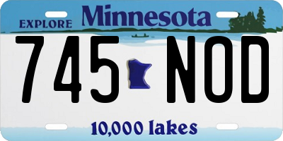 MN license plate 745NOD