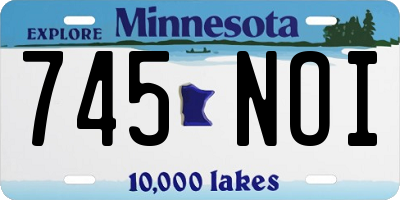 MN license plate 745NOI