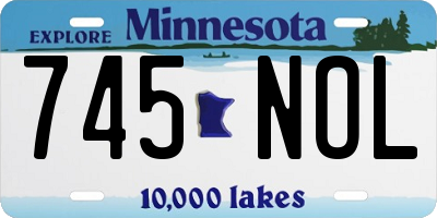 MN license plate 745NOL