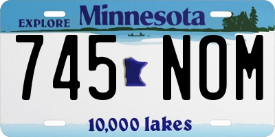 MN license plate 745NOM