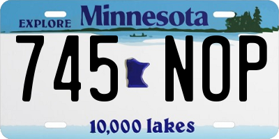 MN license plate 745NOP