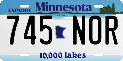 MN license plate 745NOR