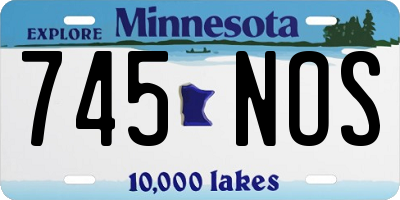 MN license plate 745NOS