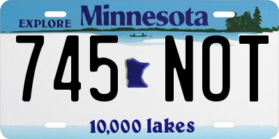 MN license plate 745NOT