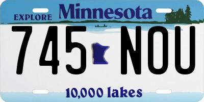 MN license plate 745NOU