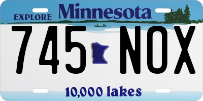 MN license plate 745NOX