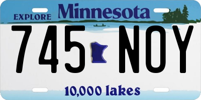 MN license plate 745NOY