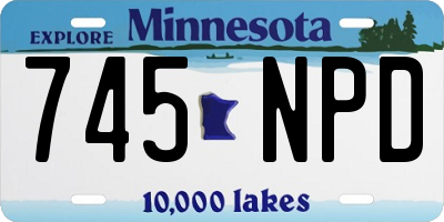 MN license plate 745NPD