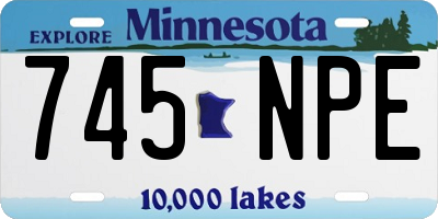 MN license plate 745NPE