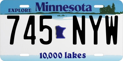 MN license plate 745NYW