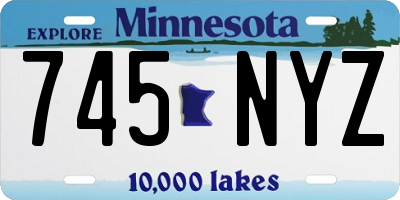 MN license plate 745NYZ