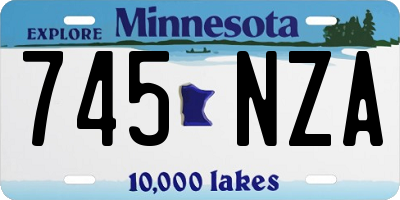 MN license plate 745NZA