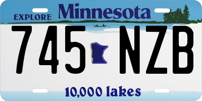 MN license plate 745NZB