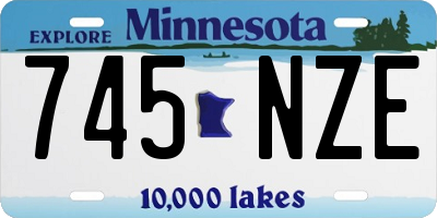 MN license plate 745NZE