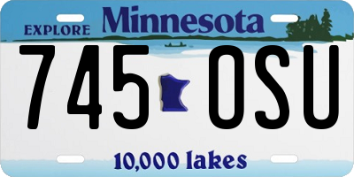 MN license plate 745OSU