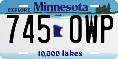 MN license plate 745OWP