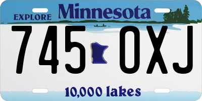 MN license plate 745OXJ