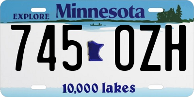 MN license plate 745OZH