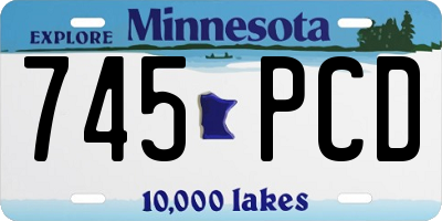 MN license plate 745PCD
