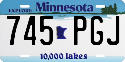 MN license plate 745PGJ