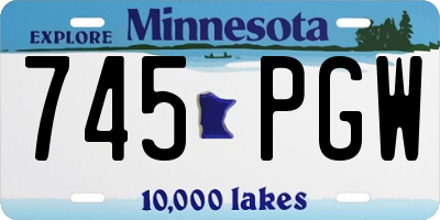 MN license plate 745PGW
