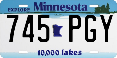 MN license plate 745PGY