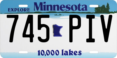 MN license plate 745PIV