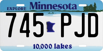 MN license plate 745PJD