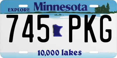 MN license plate 745PKG