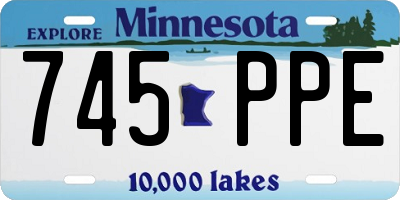 MN license plate 745PPE