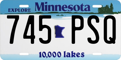 MN license plate 745PSQ
