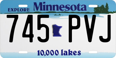 MN license plate 745PVJ