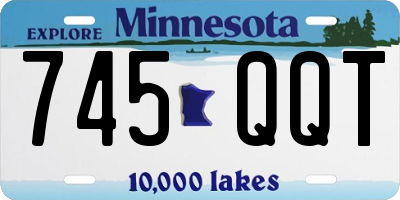 MN license plate 745QQT