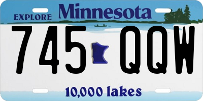 MN license plate 745QQW