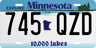 MN license plate 745QZD