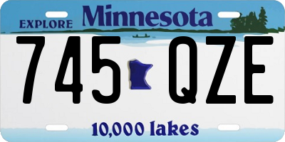 MN license plate 745QZE