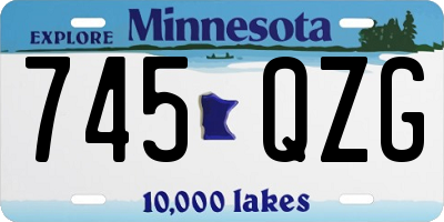 MN license plate 745QZG