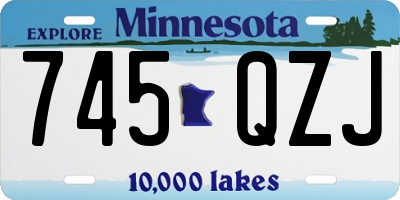MN license plate 745QZJ