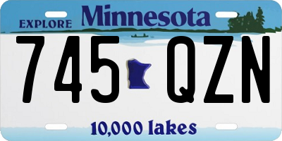 MN license plate 745QZN