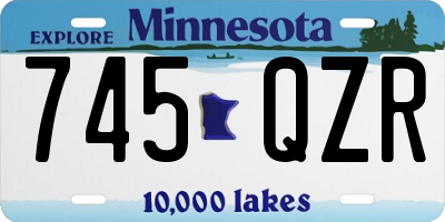 MN license plate 745QZR