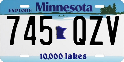 MN license plate 745QZV