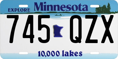 MN license plate 745QZX