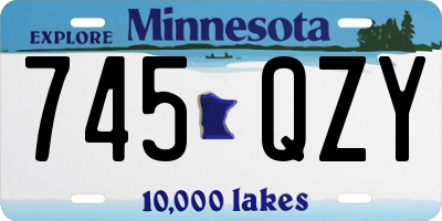 MN license plate 745QZY