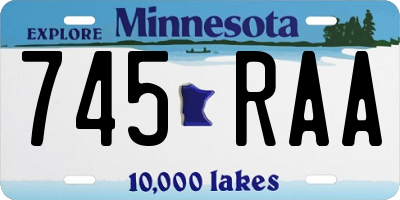 MN license plate 745RAA