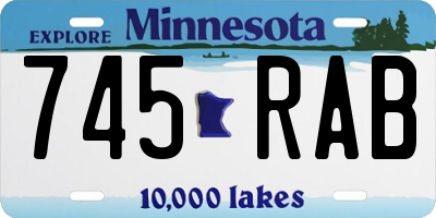 MN license plate 745RAB