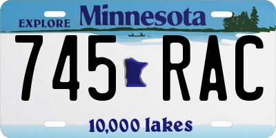 MN license plate 745RAC