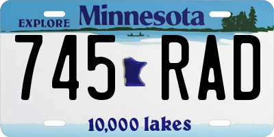 MN license plate 745RAD