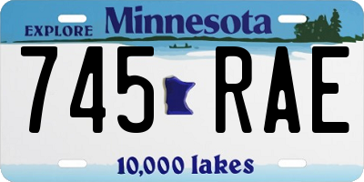 MN license plate 745RAE