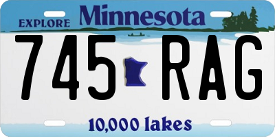 MN license plate 745RAG